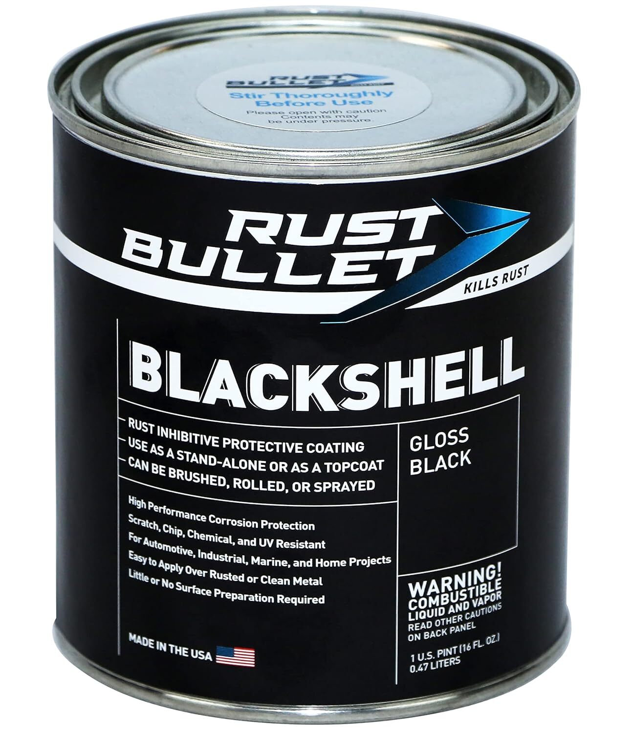 – Blackshell – Gloss Black Rust Inhibitor, Rust Preventive Coating –