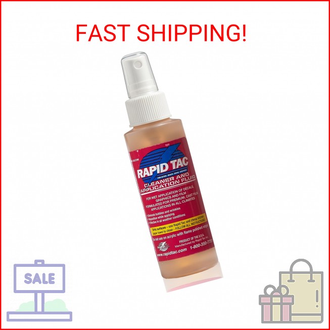 Rapid Tac Application Fluid 4oz Spray Bottle | Bubble-Free Application | Allows