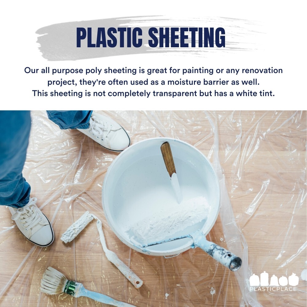 Plasticplace Extra Heavy Clear Plastic Sheeting, 6 Mil, 1 Roll / case