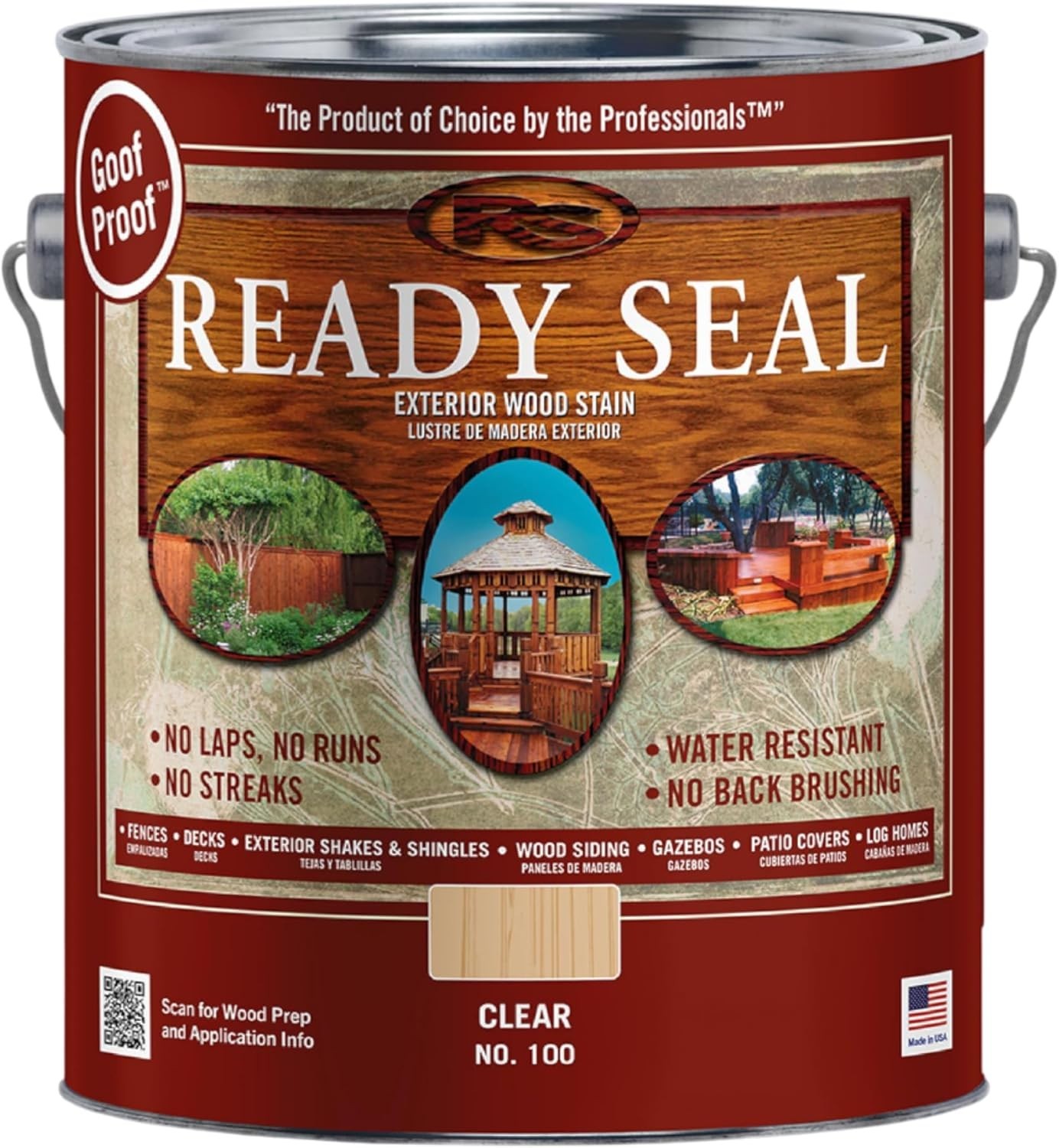 Ready Seal Clear 1 Gallon 7lb – 100