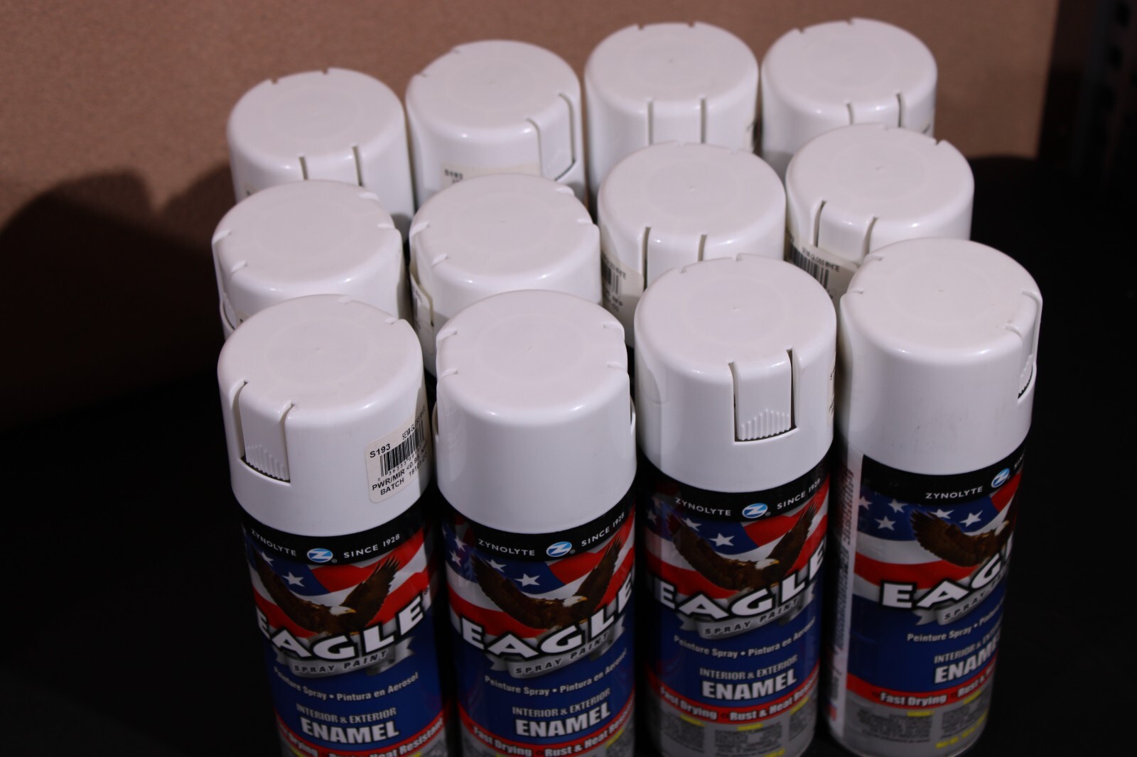 Aervoe S193 Semi-Gloss White Zynolyte Enamel Spray Paint 16 oz. Cans – 12-Pack