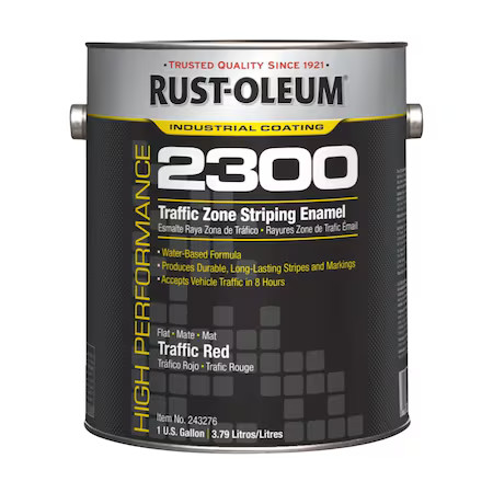 Rust-Oleum 243276 Traffic Zone Striping Paint, 1 Gal., Red, Water -Based