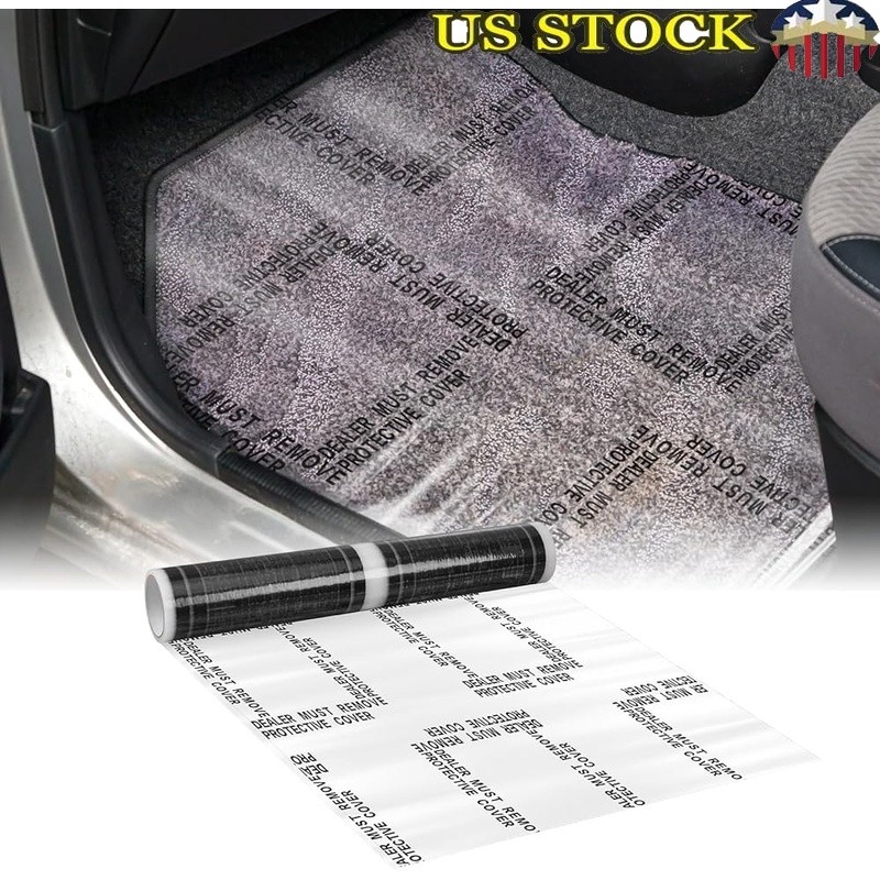 Auto Adhesive Plastic Floor Mat Protective Film Roll 24×200 Durable Easy Install