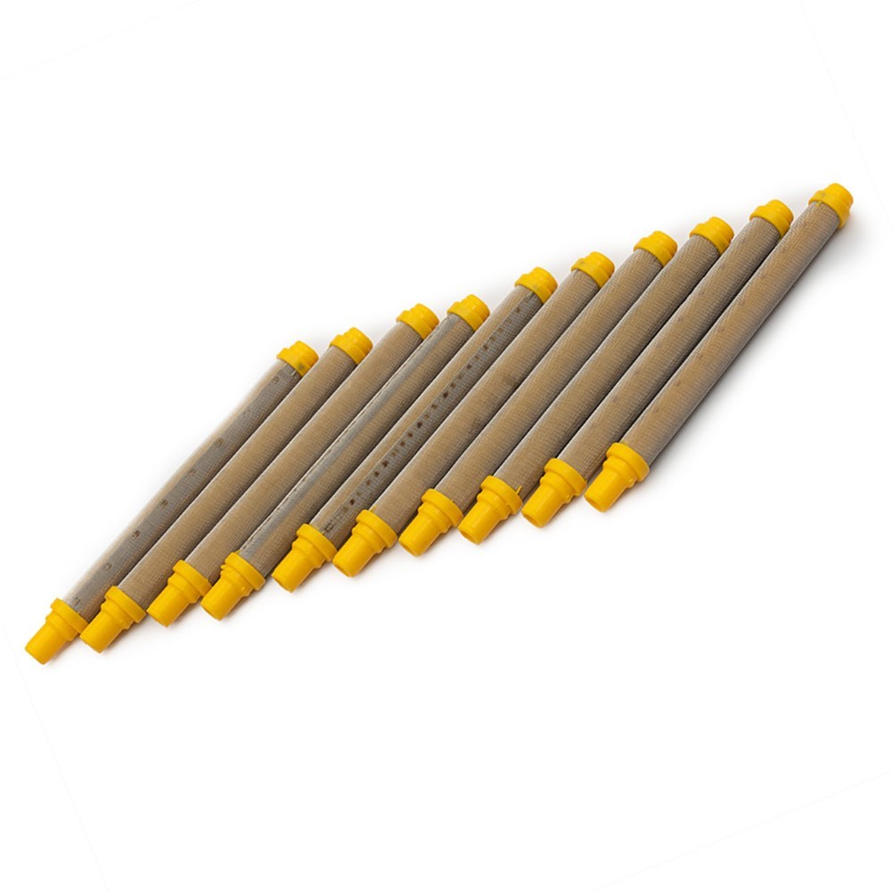 10pcs 100Mesh Airless Spray Tool YELLOW Filter Insert 304-Stainless-steel