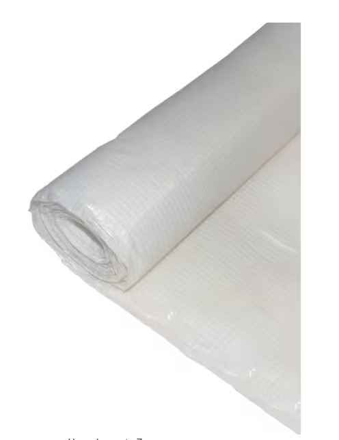 10 ft. x 100 ft. Clear Flame Retardant String-Reinforced Plastic Sheeting