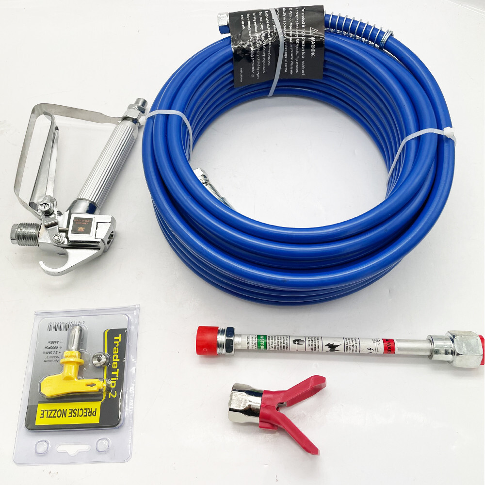 Airless Paint Spray Hose Kit 50ft 1/4″ Swivel Joint 3600psi with 517 Tip US