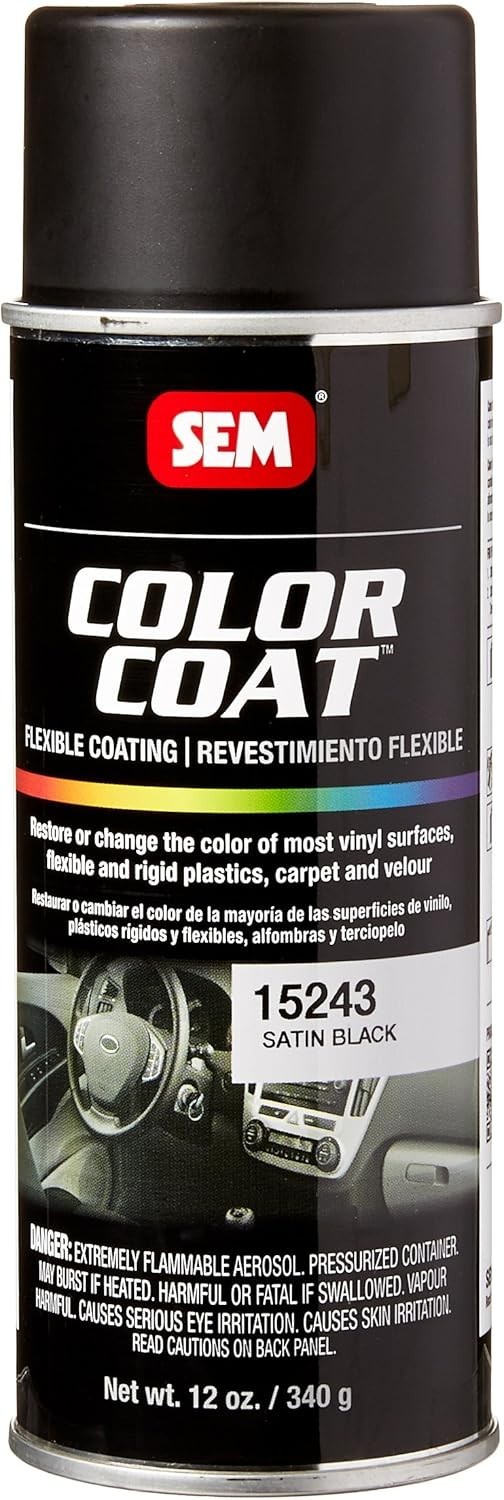 SEM Products 15243 Satin Black Color Coat – 12 oz. LIQV43