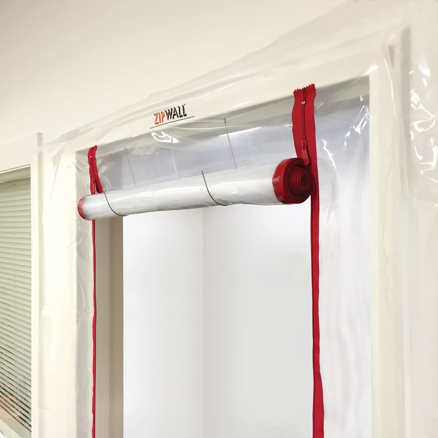 ZIPWALL ZipDoor ZDS Standard Dust Barrier Zipper Door Kit 1 Pack Red