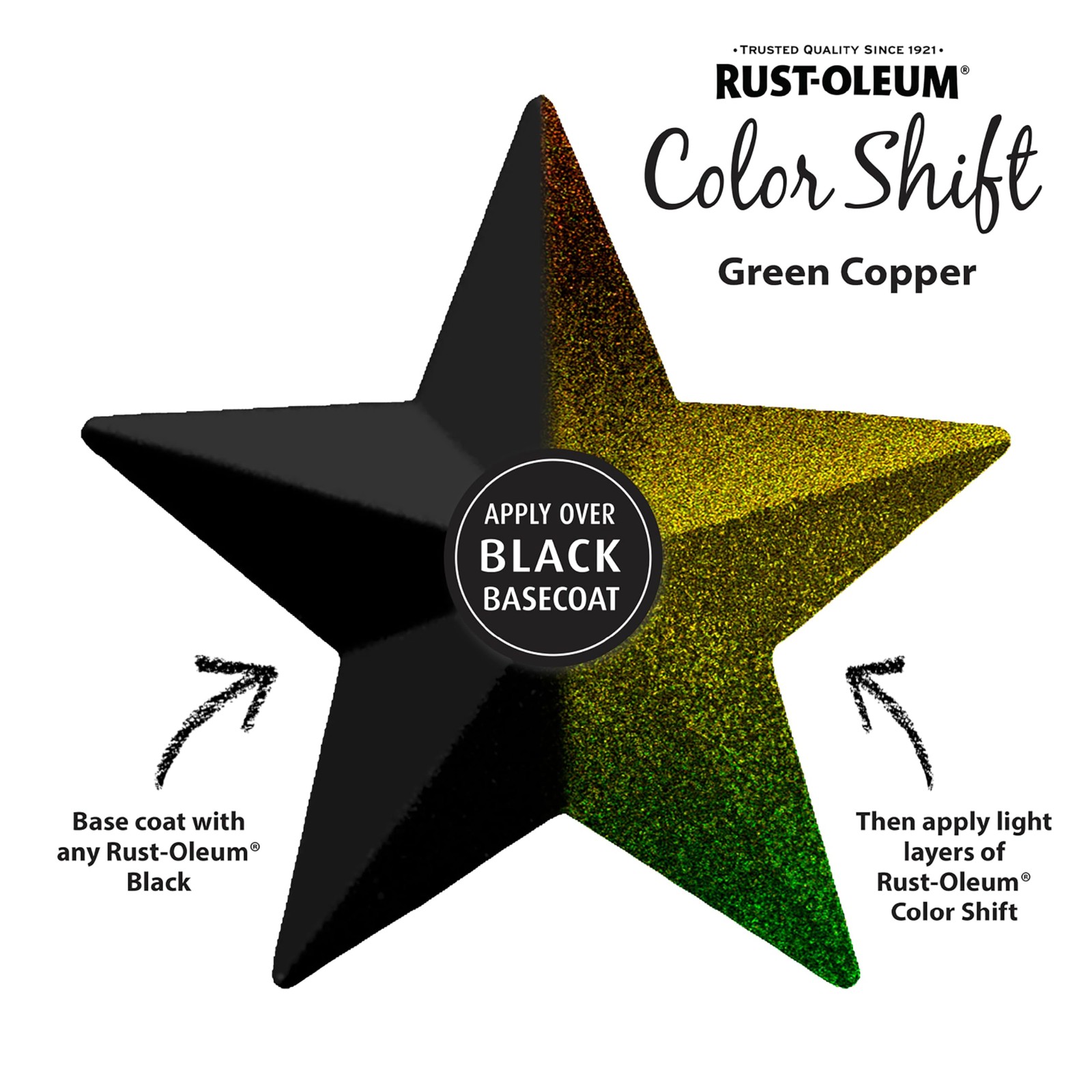 Rust-Oleum 372478 Specialty Color Shift Spray 11 oz (Pack of 2), Green Copper
