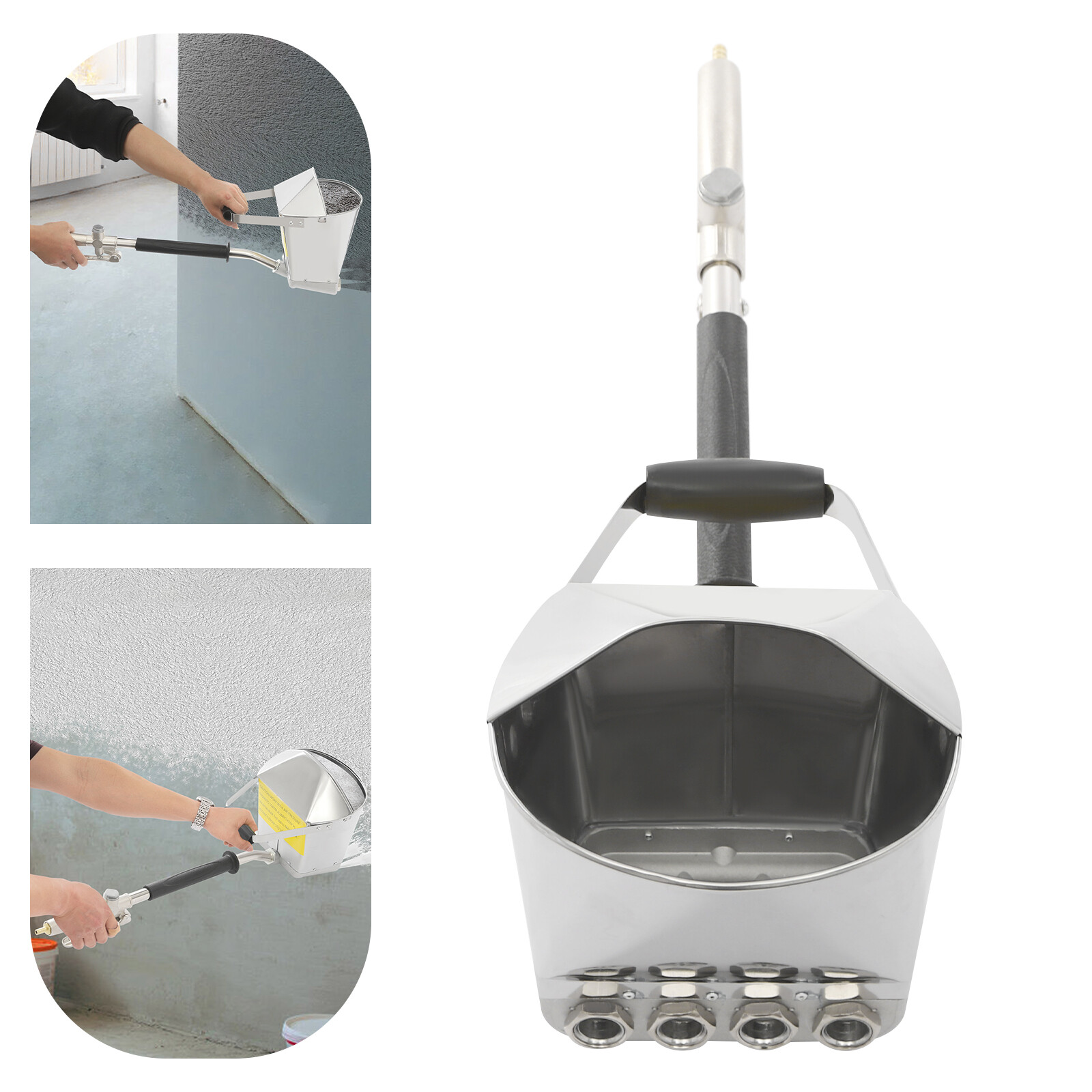 Cement Stucco Sprayer with Detachable Nozzles Stucco Cement Texture Hopper