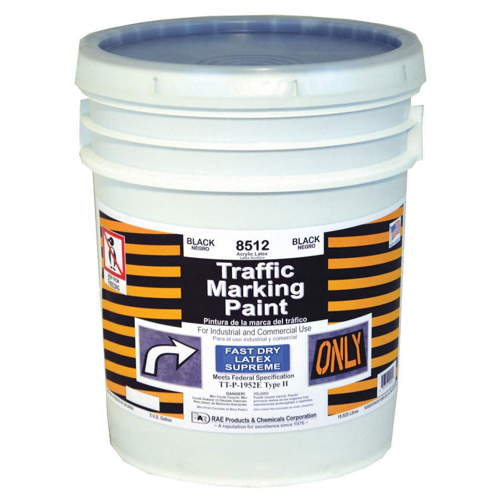 RAE 8512 Traffic Zone Marking Paint,5 gal,Black 6GAN3