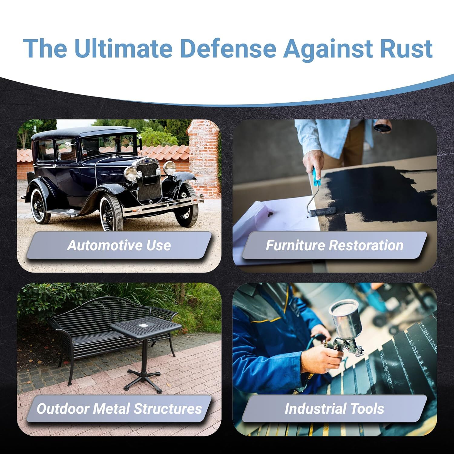 – Blackshell – Gloss Black Rust Inhibitor, Rust Preventive Coating –