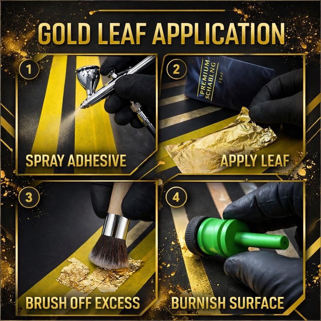 Lime Line Automotive Gold/Silver Leafing Roller & Duster Combo
