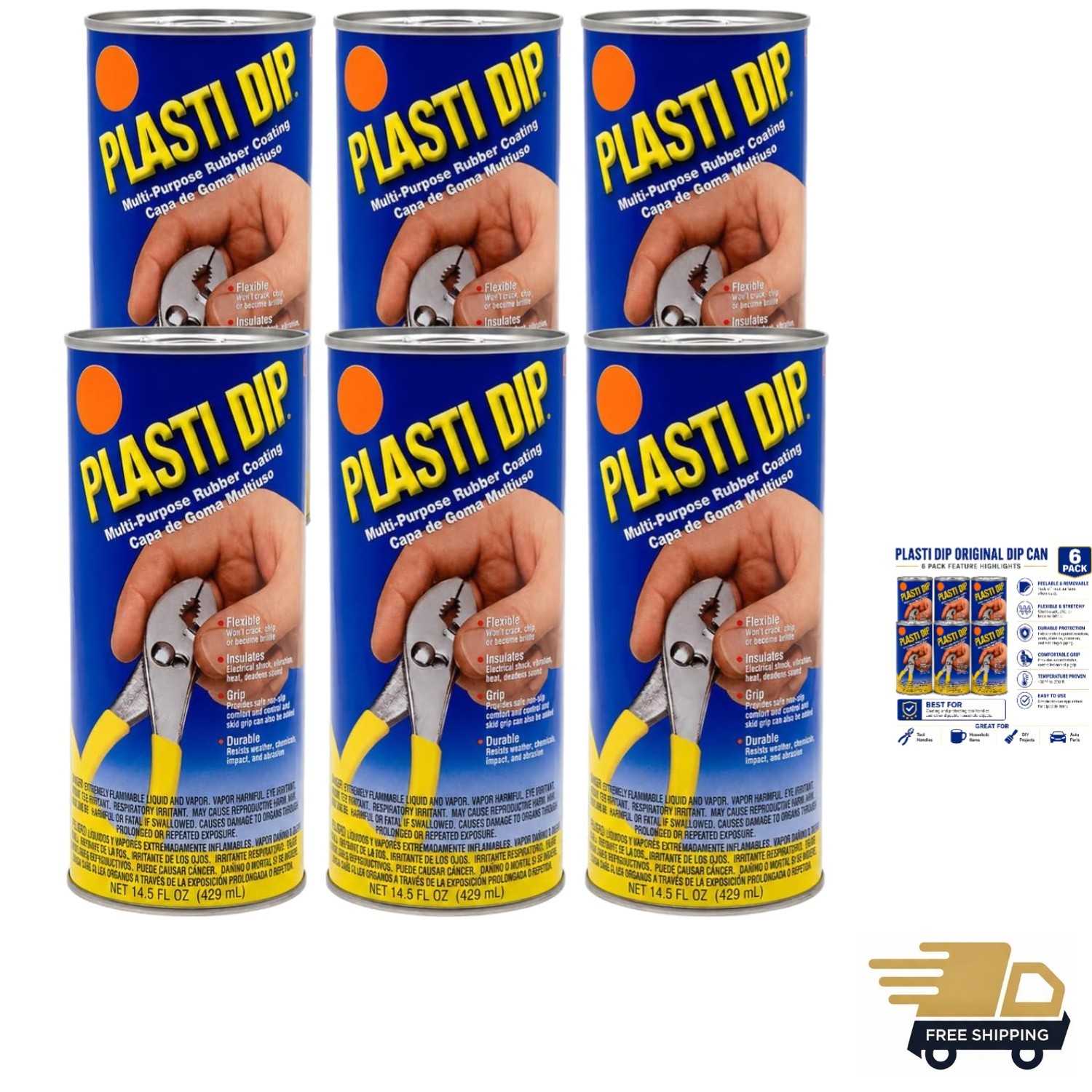 Rubber Coating Can 14.5 Fl Oz Orange Peelable Durable Auto House DIY