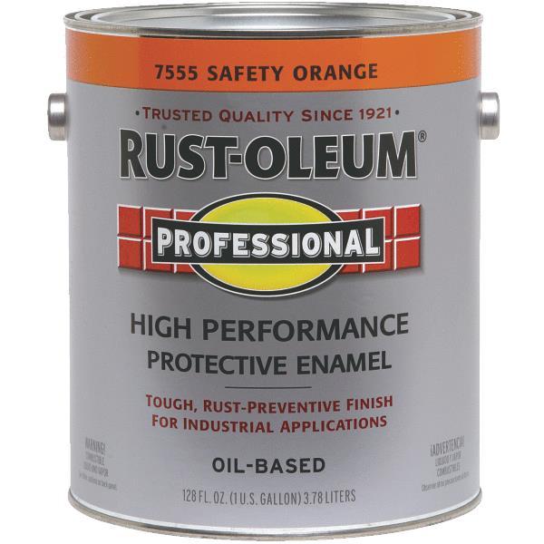 (1)-Gal Safety Orange Hi Gloss Professional Industrial Enamel Paint 7555-402