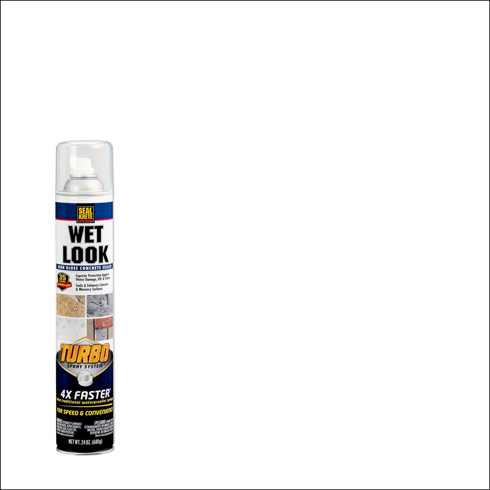 Seal-Krete Wet Look Concrete Sealer Turbo Spray, High Gloss, 24 Oz – 357925