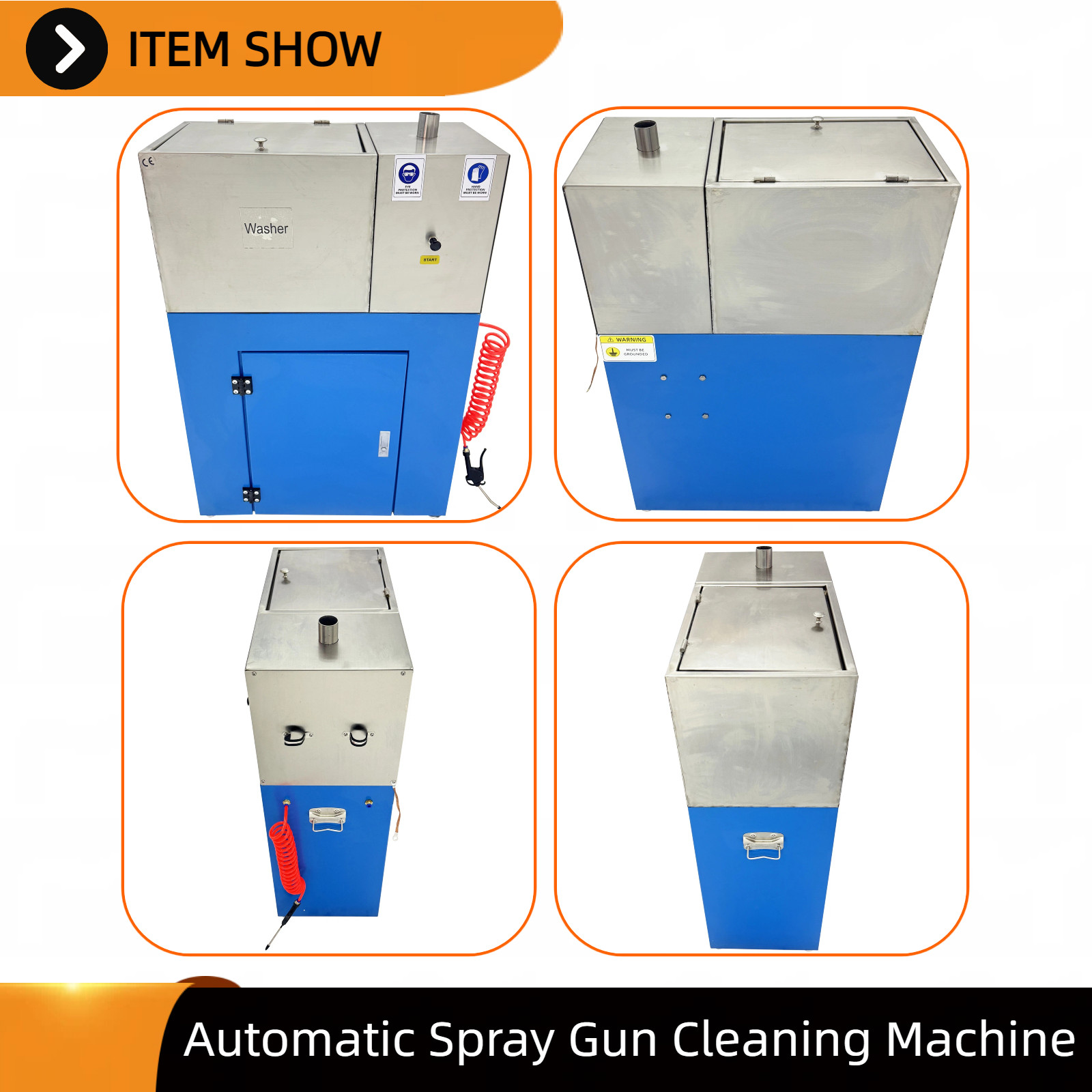 Pneumatic Solvent Automatic Paint Gun Washer for Oil-based Paint Spraying