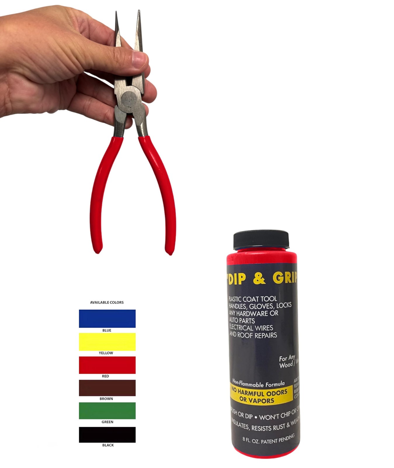 Dip And Grip (Red) Rubberized Plastic Coating Hand Tool Auto Parts Broken Wires