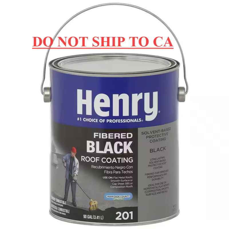 Henry 201 Fibered Black Roof Coating – 0.90 Gallon Compatible with Henry 209XR