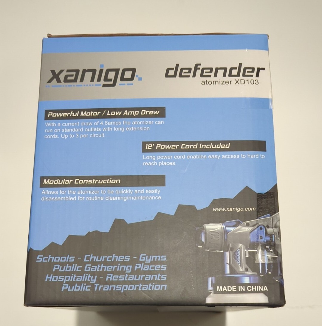 Atomizer Disinfecting Spray System. Xanigo XD103 Defender