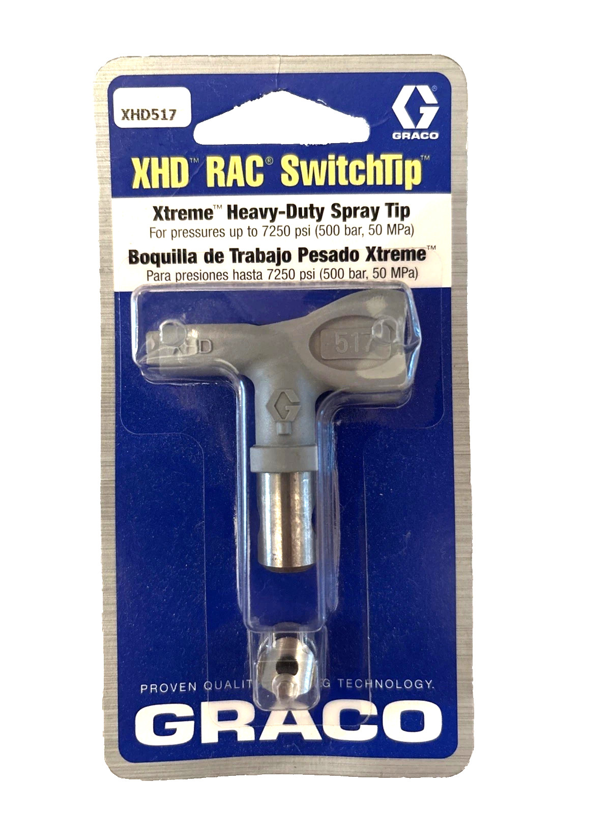 GRACO XHD517 RAC XHD 517 Airless Paint Spray Gun Tip 0.017in 7250psi 10″ Fan