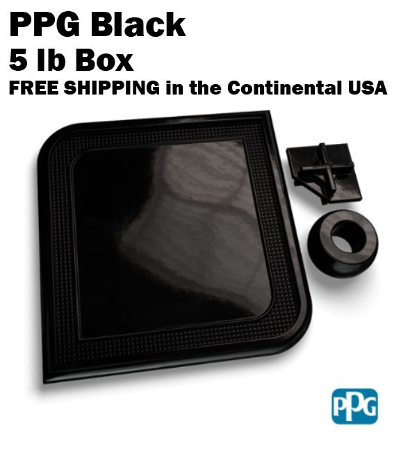 PPG Black Polyester Powder Coating PCT90235 (5 lb Box) FREE SHIPPING