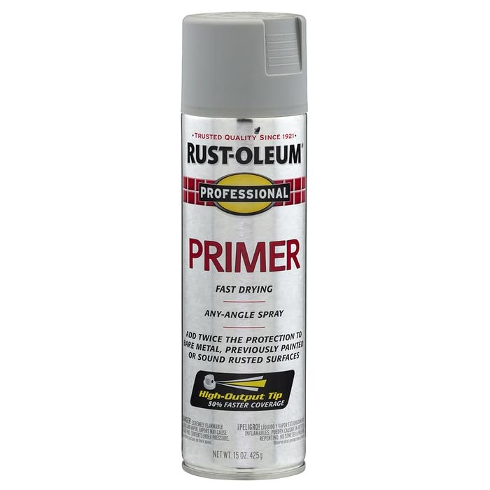 Rust Oleum Professional Primer Spray 15 Ounce Pack Of 6 Gray Paint For Metal …