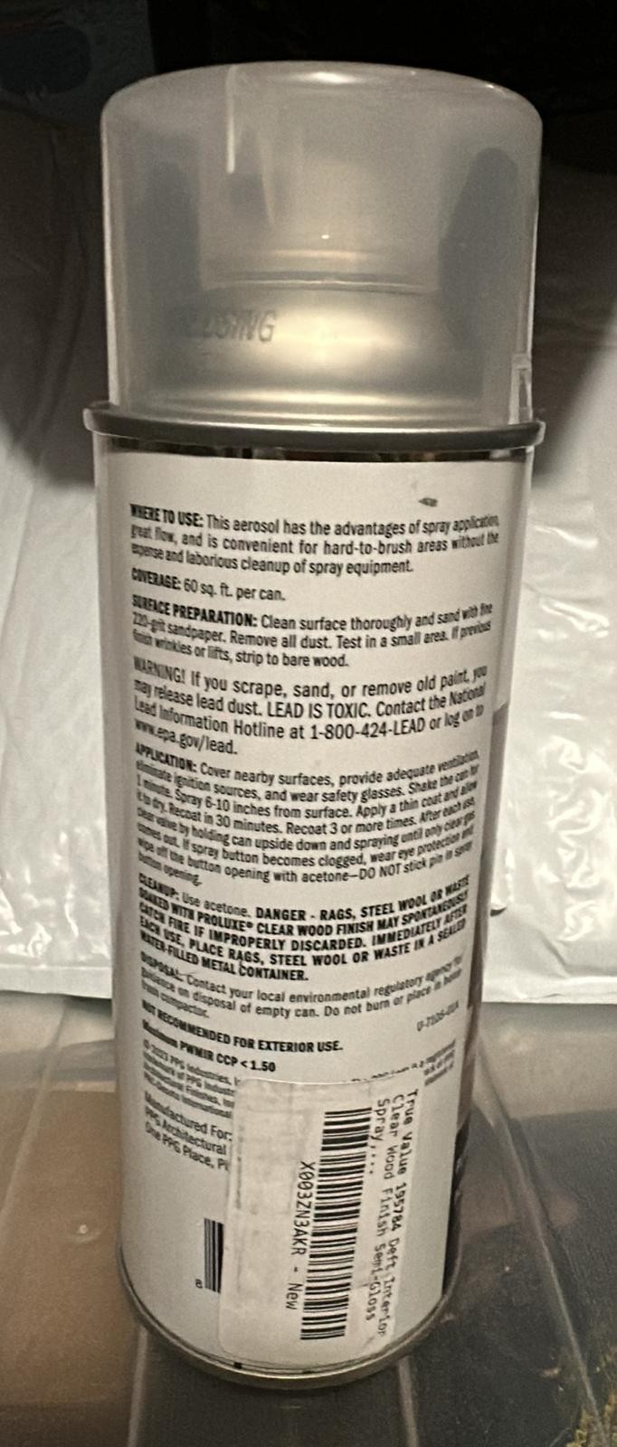 Deft Interior Clear Wood Finish Semi-Gloss Spray, 12.25-Ounce Aerosol