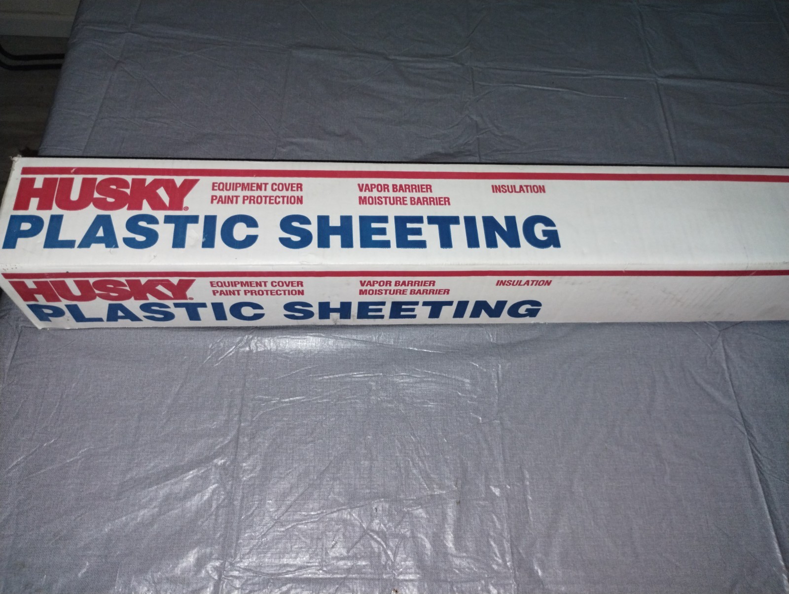 Husky 12′ x 100′ Plastic Sheeting Poly-America 412C Clear 4-Mil Low Density