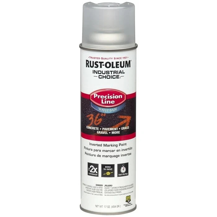 (Pack of 6) Rust-Oleum Industrial Choice CLEAR Inverted Marking Paint 17 oz