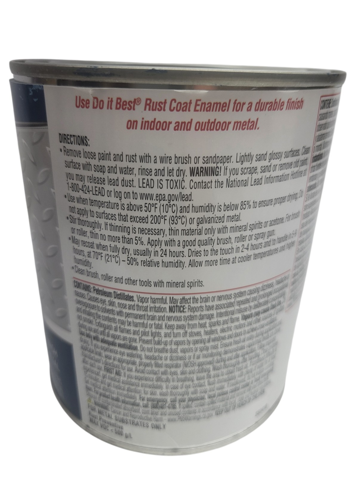 Paint Oil-Based Gloss Enamel, Royal Blue, 1 Qt. 771384 SIM Do it Best Rust Coat