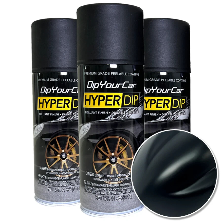 3 PACK – DYC HyperDip Aerosol Frozen Black (Satin) NEW