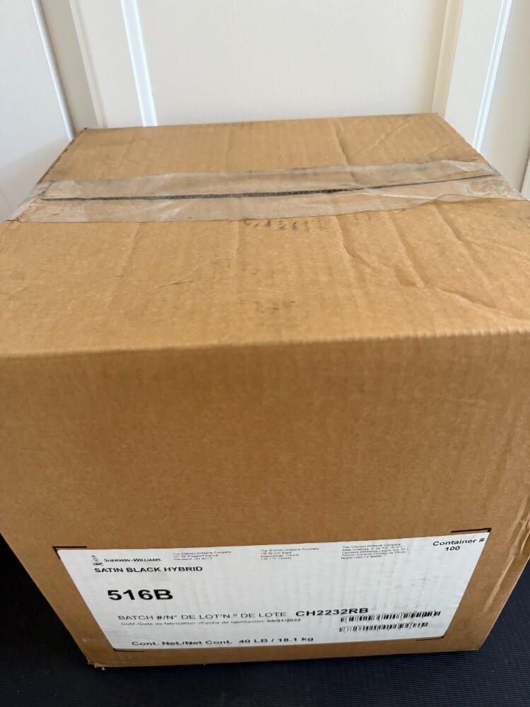 Sherwin-Williams 516B Satin Black Hybrid Powder Coating 40lbs case new