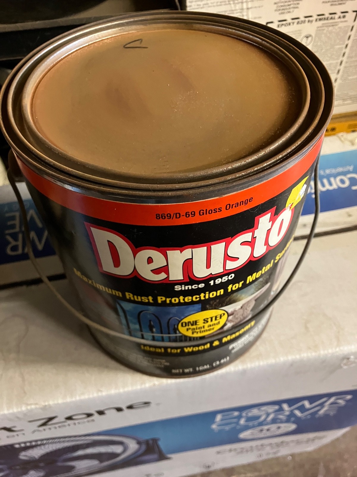 Derusto Gal Gloss Orange Gloss Professional Rust Preventive Enamel Paint