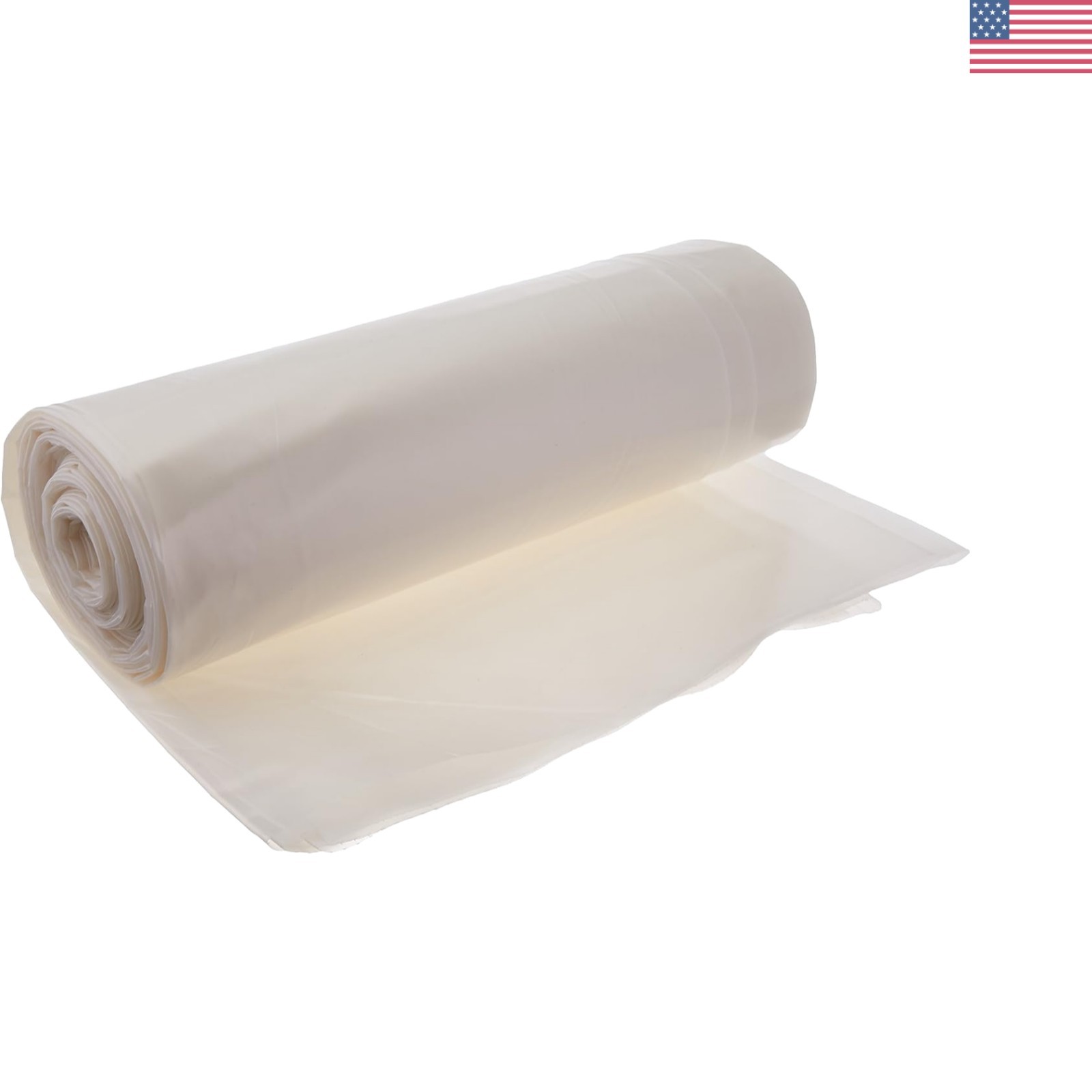 10′ x 25′ Clear Polyethylene Sheeting, 6 Mil Thick, Lightweight Protection