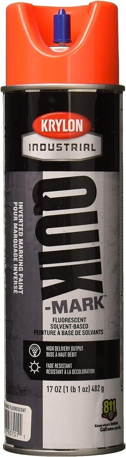 Krylon Upside Down Marking Paint Alert Fluorescent Red/Orange Solvent Base…