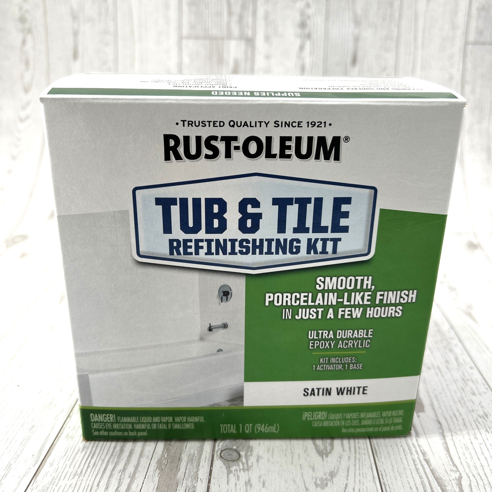 Rust-Oleum Specialty Tub & Tile Refinishing Kit Satin White 385279