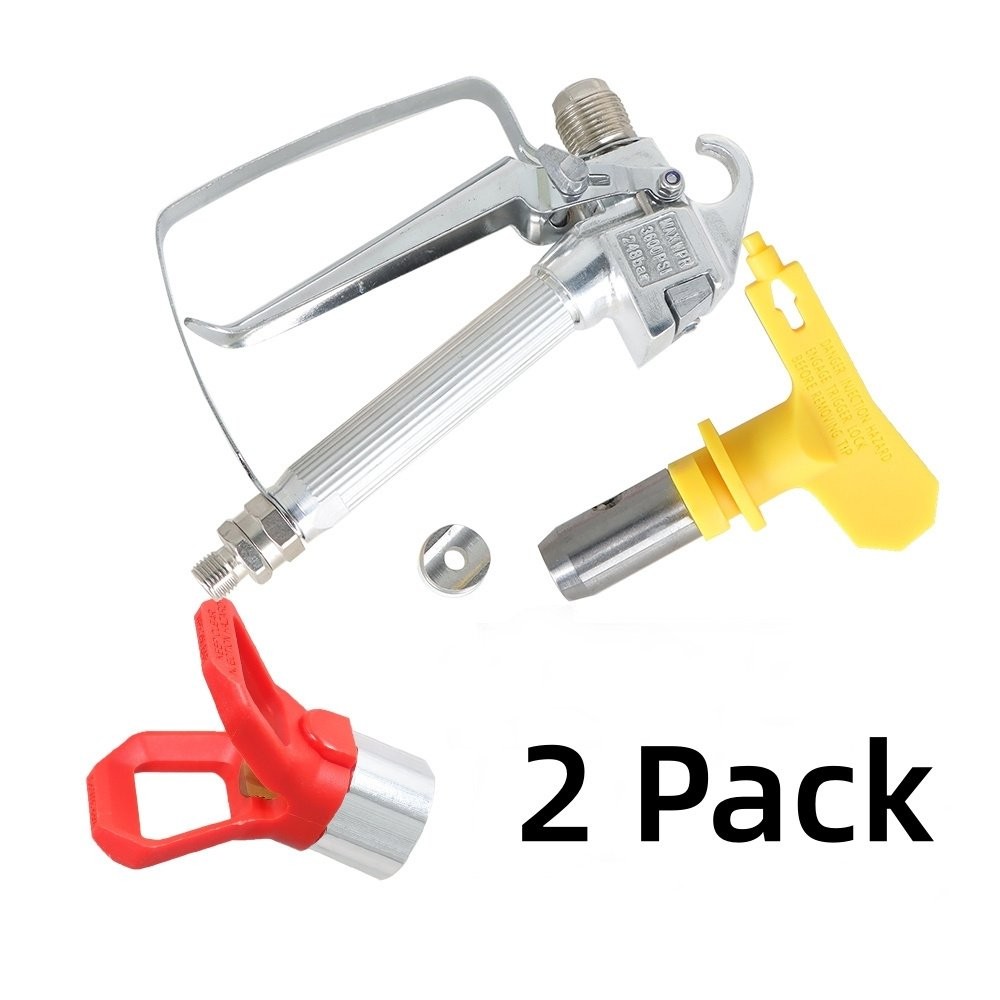 2 Pcs Airless Paint Spray Gun 3600PSI For Sprayers With 517 Tip & Tip Guard