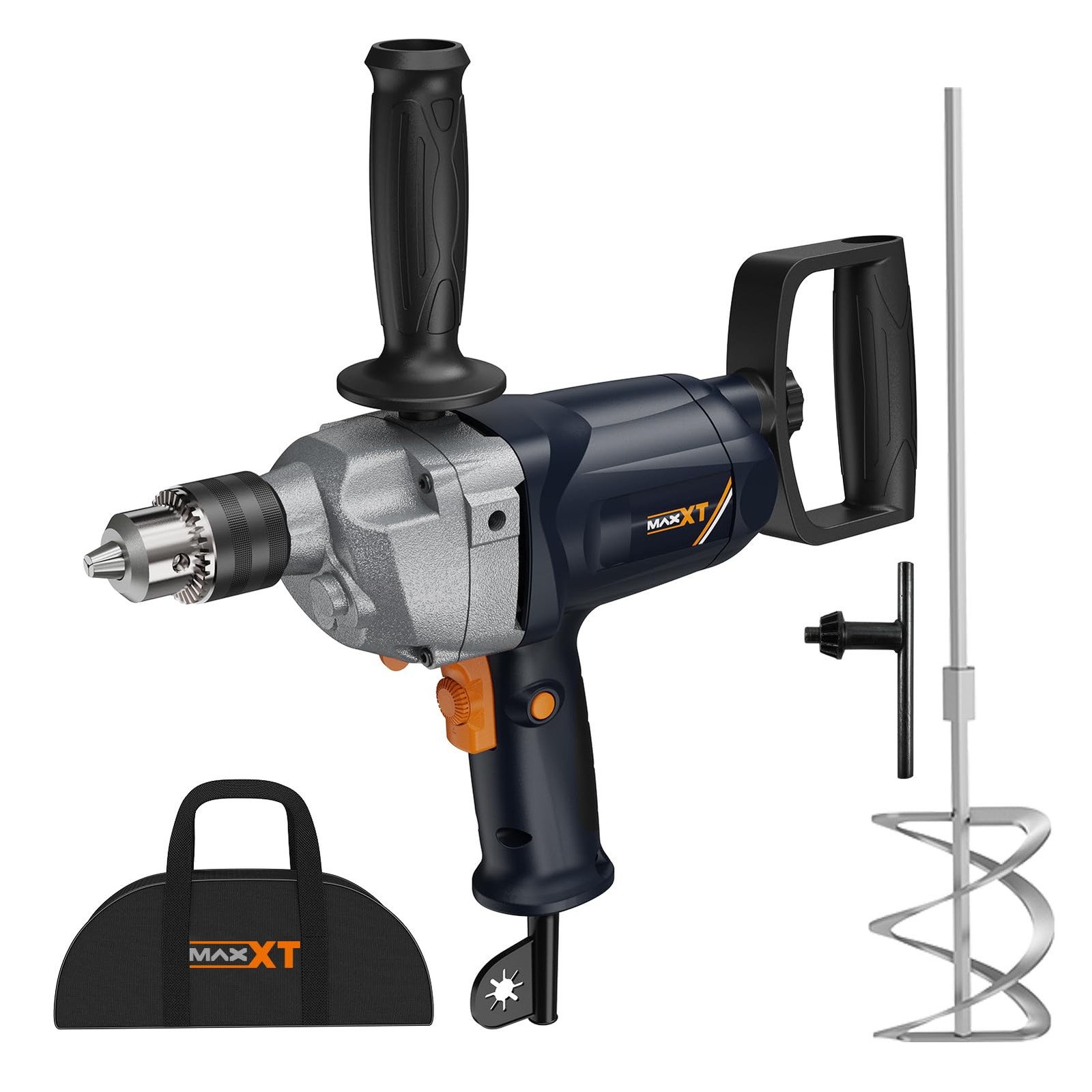Drill Mixer Set with Spade Handle 1/2 inch Electric Corded Mixing Drill Machi…