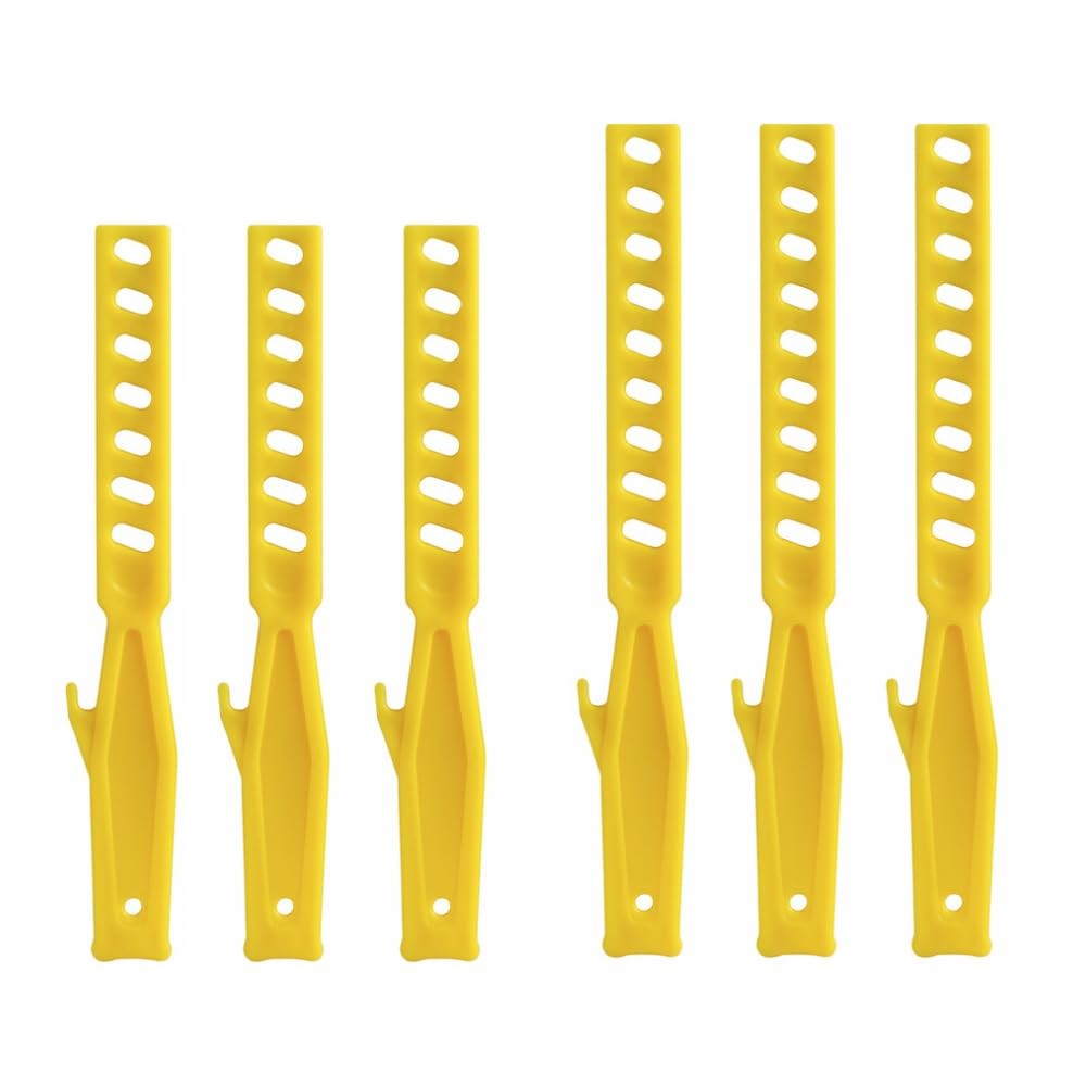 TorSor 6 Pack Latex Paint Stir Sticks 6” and 8” Plastic Reusable Yellow