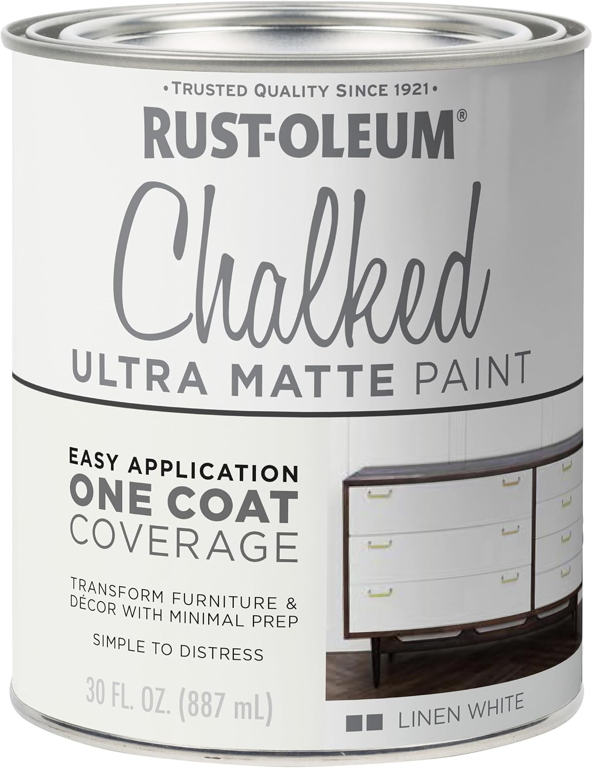 Linen White Chalked All-in-One Ultra Matte Paint One Coat Coverage No Primer
