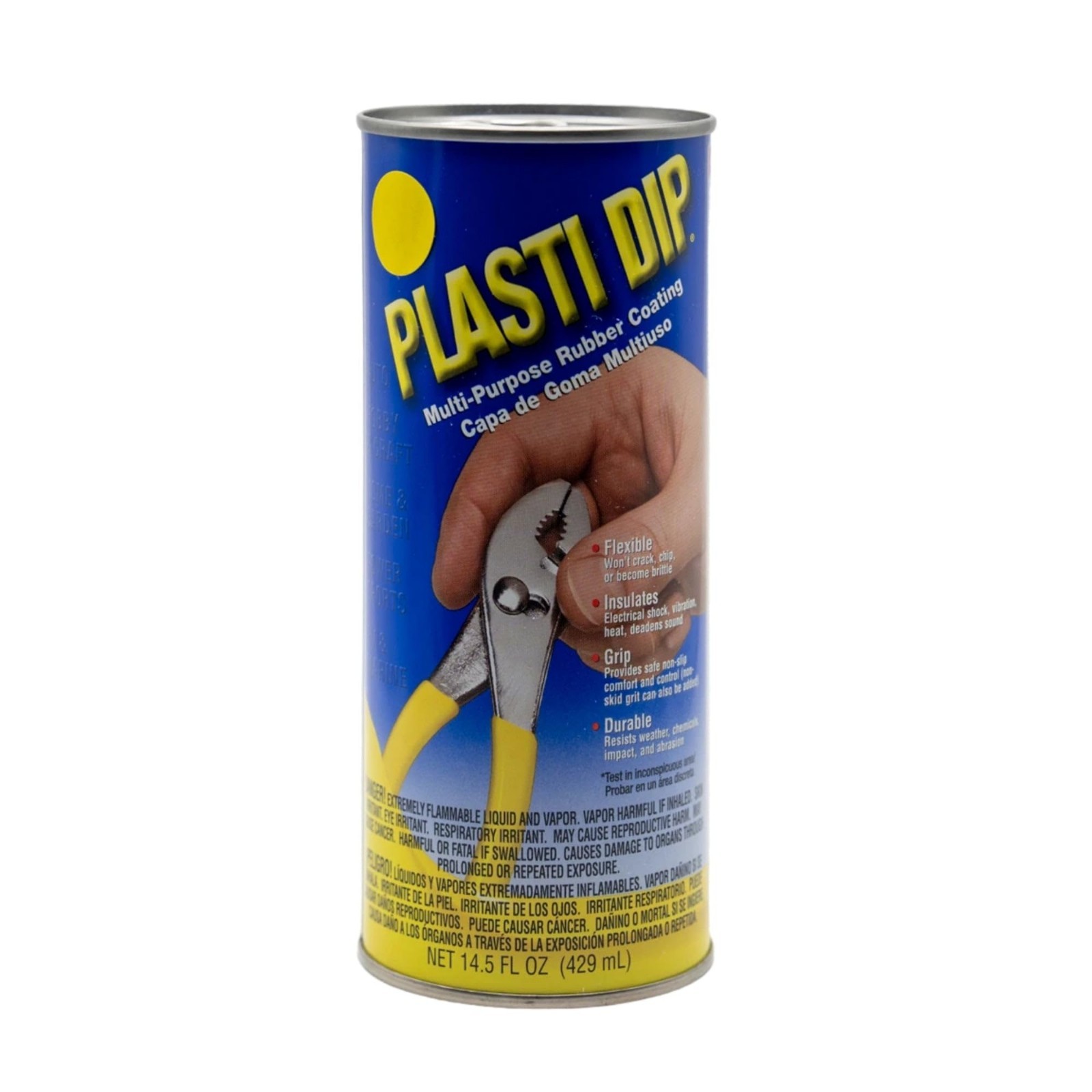Multi-Purpose Yellow Rubber Coating Spray, 14.5 fl oz – Peelable Non-Slip Grip f