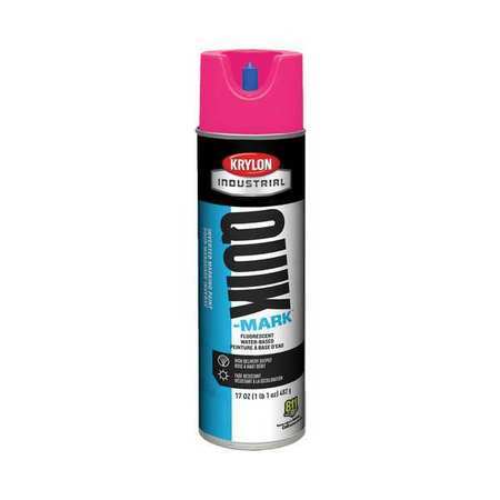 Krylon Industrial A03612004 Inverted Marking Paint, 17 Oz., Fluorescent Pink,