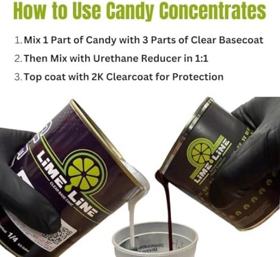 Rootbeer Concentrate, Automotive Solvent Based Transparent Paint over Pearls,…
