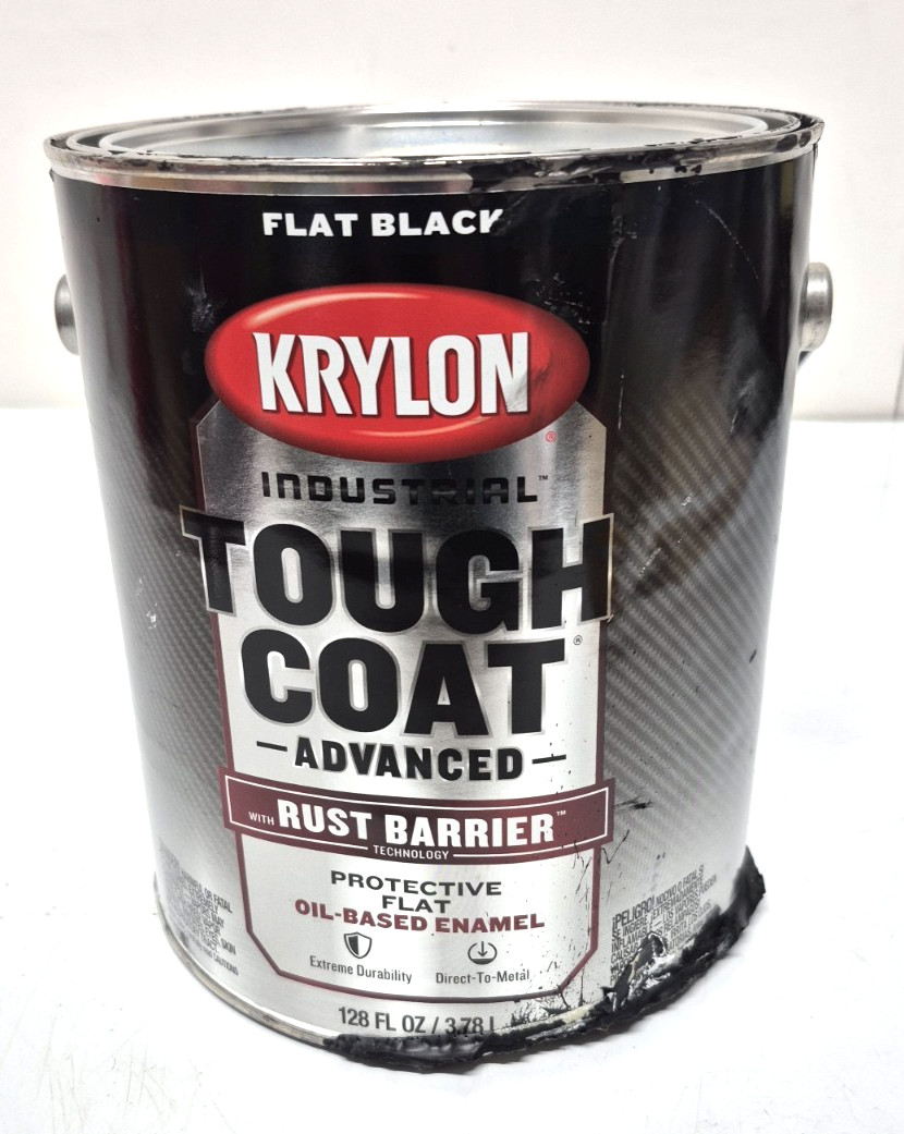 Krylon ‘K00781008 Exterior Protective Coating Flat Black Oil/Alkyd Base 1 Gallon