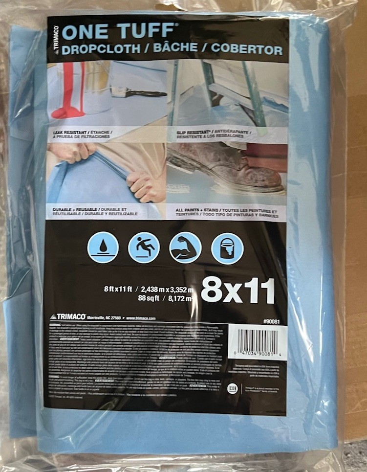 Trimaco One Tuff 10 Mil Paper/Plastic 8-ft x 11-ft Drop Cloth (2 PACK)