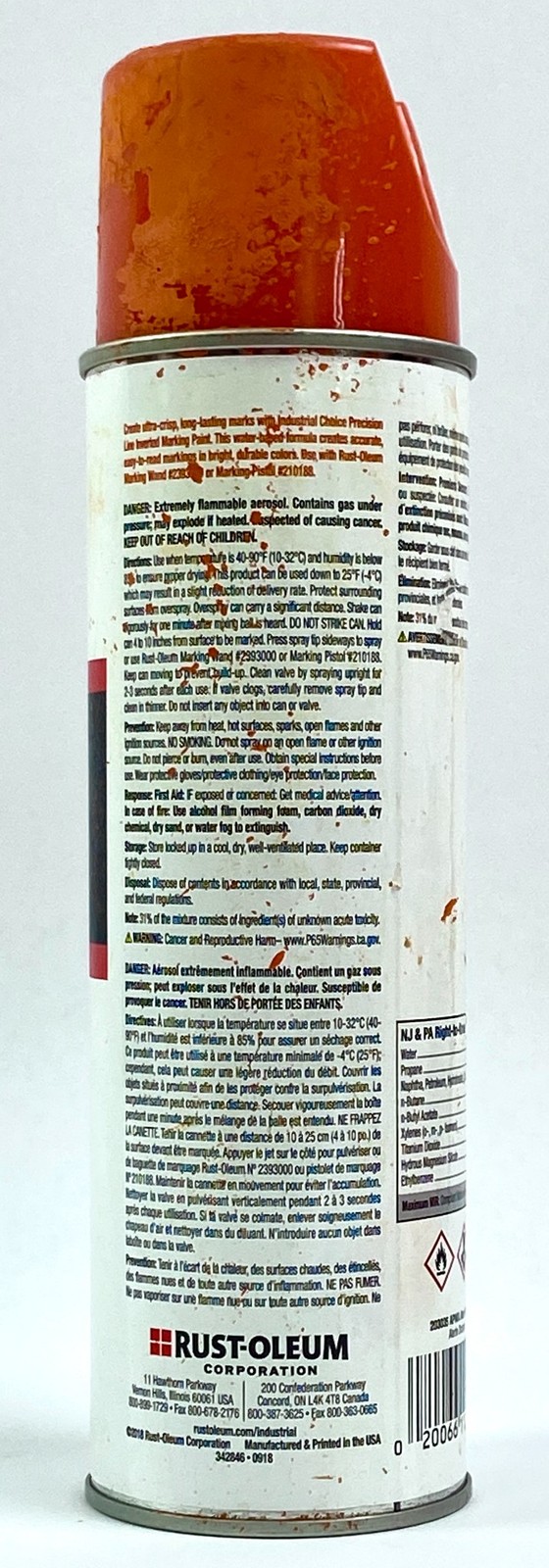 Rust-Oleum Inverted Marking Paint Orange Water Based 17 oz Set of 3