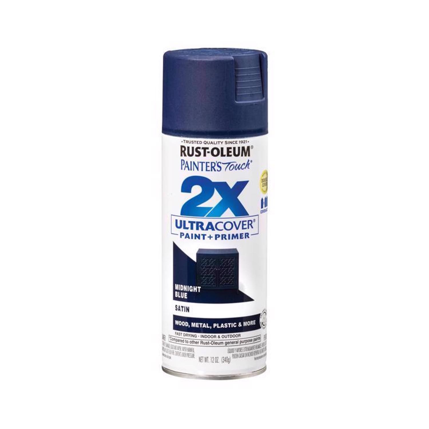 Rust-Oleum 249854 2X Ultra Cover Satin Midnight Blue Spray Paint (6pk)