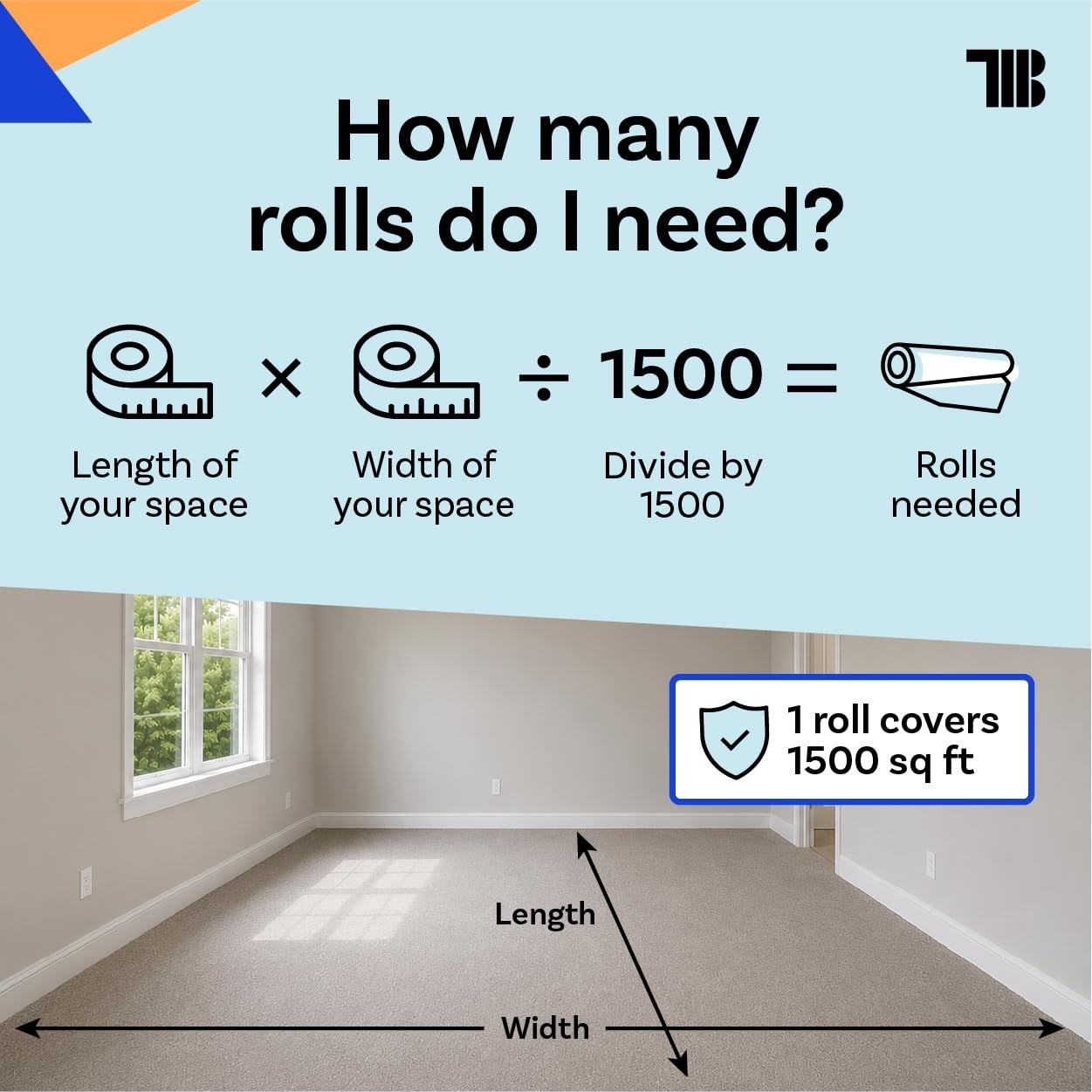 Carpet Protection Film 36″x500′ – Self-Adhesive, Easy Unwind, Clean Removal, Dur