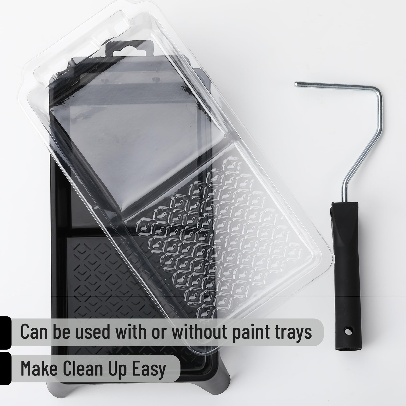Bates- 4 Inch Paint Tray Set, 22 pcs, 1x 4 4 Inch, 22 Black